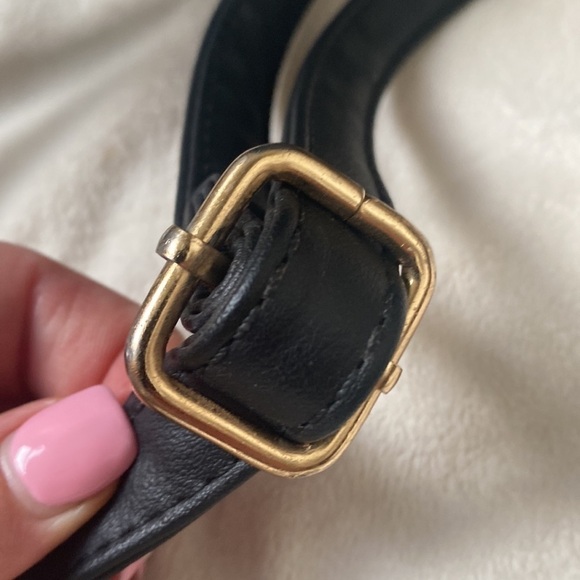 Faux leather | Black | Medium Size | Gold hardware | Backpack - Picture 4 of 16